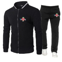Penn Fishing Reel 2024 Men New Zipper Jacket Sports Fitness Tracksuits Hooded Sweatshirts Top+Pants Harajuku Man Sportwears Suit