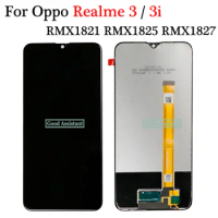 Tested Black 6.2 inch For Oppo Realme 3 RMX1825 / Realme 3i RMX1827 LCD Display Touch Screen Digitizer Assembly Replacement