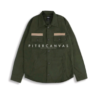SK PITER TRUCKER JAKET WOLV STREETWEAR Pria Canvas
