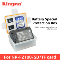 KingMa NP-FZ100 Battery Plastic Holder Case Battery Storage Box For Sony NPFZ100 Battery ILCE-9 A7R4 A7R5 A7M4 A7RM4 A7M3 A9