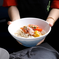 日式拉麵碗餐廳陶瓷斗笠碗吃面碗商用釉下彩大號泡麵碗湯碗面條碗 居家擺件居家小物