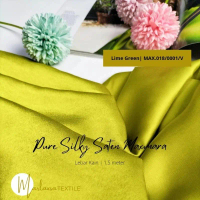 Kain satin maxmara premium Lime green/ Hijau Lemon