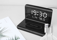 Practical Wireless Charger Pad Stand With Alarm Clock For IPhone 15 14 13 12 X Samsung 100W Phone