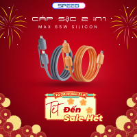[Speed X MR.THAI_TIGER]  Cáp sạc nhanh đa năng Silicon 3in1 thế hệ  mới Sạc nhanh MAX 65W, Bảo hành 