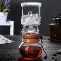 Iced Coffee Pot Cold Brew Coffee Maker Pot Set Drip Filter Tools Barista Hand-made Glass Coffee Maker Household Pour Over Kettle