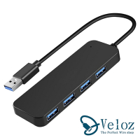 【Veloz】高速傳輸5Gbps USB3.0 4HUB擴充槽(velo-24)