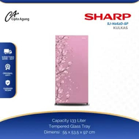 SHARP SHINE DANDELION KULKAS ES 1 PINTU 133L 133 LITER SHARP SJN162DSB SJN 162D SB SJN 162 DSB SJN16