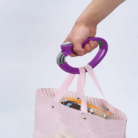 1pc Soft Grip Labor-Saving Bag Holders For Shopping D-shaped Self-Locking One Grip Shopping Grocery Bag Thumb Carrier
