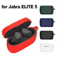 Silicone Headphone Cover For Jabra ELITE 5 Wireless Earbuds Case Shockproof Bluetooth Earphone Protector Soft Charger Box Shell