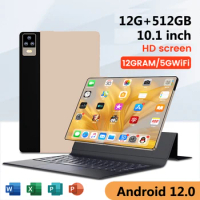 2024 New Hot sales 10.1 Inch Android 12.0 Tablet PC 12GB RAM+512GB ROM 8000mAh Battery Gaming Tablet PC 4G Phone Tablet