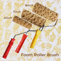 6inch 7inch 8inch Foam Paint Roller Brush Sponge Artificial-Seaweed Textured Rollers for Wall Decoration Patterned Painter Tools