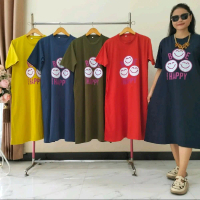 Homedress wanita dewasa bahan cotton combed 24s daster kaos kekinian baham adem jatuh tidak nerawang
