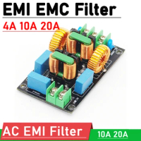 3-stage 4A 10A 20A AC EMI EMC Power Filter Board 110V 220V EMI Filter FCC Electromagnetic Interference f/ HiFi Audio Amplifier