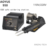 Aoyue 950 SMD Rework Soldering Station Antistatic Thermostat Adjustable Hot Tweezer Soldering Station PCB IC Repair Solder Tools
