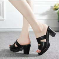 Dép nữ PU Nhẹ Êm HShop quai khoét 2 bên thoáng chân 5 phân, 7 phân đủ Size lớn nhỏ KH-11