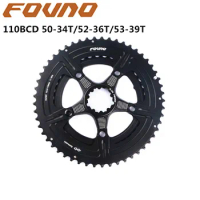 FOVNO 110BCD Chainring 50-34T 52-36T 53-39T Double Chainwheel 1 PCS For Road Bike Crown With Road Bicycle Crankset
