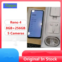 Original Oppo Reno 4 5G Mobile Phone Snapdragon 765G Android 10.0 6.4" 2400X1080 8GB RAM 256GB ROM 48.0MP 65W Super Charger