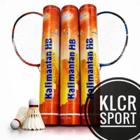 Suttlecock KALIMANTAN HB ORI Shuttlecock Badminton 1 Slop Isi 12 Pc