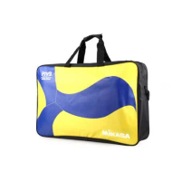 MIKASA 排球袋-6顆裝 手拿袋 手提袋 肩背袋 收納袋 藍黃黑 F