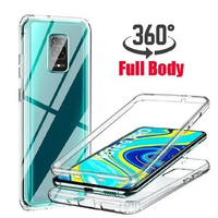 360 Degree Full Body Phone Cover For Xiaomi POCO C65 F5 X5 Pro F3 X3 M6 Pro Shockproof Clear Double-sided TPU+PC Cover POCO C65