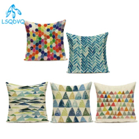 Geometry Colorful Pillowcases Nordic Throw Pillow Gaming Chair Bed Outdoor Cushion Cover Custom Home Sofa Decor Pillow Covers