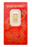 Poh Kong POH KONG 999.9/24K Pure Gold Dragon Gold Bar (1g)