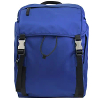 PRADA 2VZ062 三角LOGO尼龍硬式束口後背包旅用包.藍 大