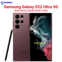 Original Samsung Galaxy S22 Ultra 5G 1 SIM 128/256/512GB Unlocked Mobile phone Snapdragon 8 Gen 1 Octa Core 6.8" 8GB/12GB RAM