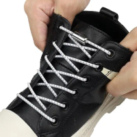 No Tie Shoelaces Elastic Metal Lock Round Shoe Laces For Kids Adult Sneakers Quick Shoelace Lazy Shoe Laces Strings