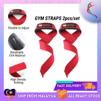 【Ready Stock】2pcs/set Weight Gym Straps/ Weight Lifting Training Straps/ Hand Bar Wrist Support Glov