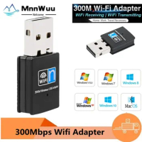 USB WIFI Adapter Mini USB Network Card 300M WiFi Wireless Adapter 802.11n WIFI USB Adapter Suitable for Laptop Desktop Computer