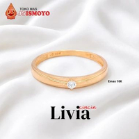 Cincin Emas 10K Livia (Bisa buat wedding) J5 Ismoyo 9-10