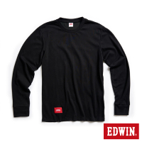 【EDWIN】男裝 石墨烯 發熱 保暖衣長袖T恤(黑色)