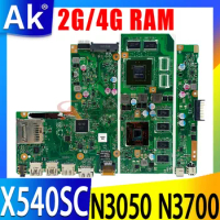 Shenzhen For Asus X540S X540SC Laptop Motherboard 2GB 4GB RAM N3050 N3060 N3700 N3710 CPU X540SC Notebook Mainboard