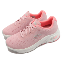 Skechers 休閒鞋 Arch Fit-Infinity Cool Wide 女鞋 粉紅色 支撐 健走 足弓適應 149722WPKCL
