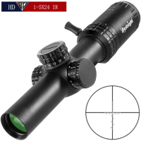 1-5x24 Riflescope 30mm Center Dot Illuminated Fits AR15 .223 7.62mm Airgun Airsoft Hunting Scope