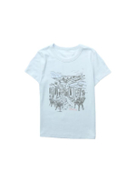 เสื้อผู้หญิง 1176 INTL X GRAPHIC BABY TEES PD สี ฟ้าอ่อน