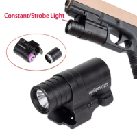 Tactical Pistol LED Strobe Light Metal Weapon Constant Flashlight For QD 20mm Rail Glock 17 18 19 22 CZ-75 1911 Scout Torch