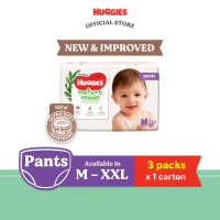 [Bundle of 3] Huggies Naturemade Pants Diapers M58 /L44 /XL38/XXL26- No harmful chemicals super prem