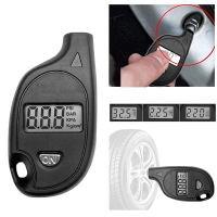 1PC Tyre Gauge ดิจิตอล LCD จอแสดงผลรถคันยางเครื่องทดสอบความดันอากาศเครื่องวัดรถยนต์รถมอเตอร์ไซค์รถมอ