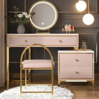 Dressing Table With Mirror Bedroom Dresser Storage Cabinet Dressing Hand Mirror Vanity Table Makeup Aesthetic Furniture XF30YH