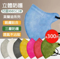 台灣快速出貨 最新兒童韓版KN95莫蘭迪配色 3D立體口罩 兒童口罩 魚型口罩 防塵口罩 30入-包 X300片