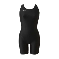 【MIZUNO 美津濃】SWIM 女連身泳衣-泳裝 游泳 競賽 美津濃 黑銀(N2MGAC0309)