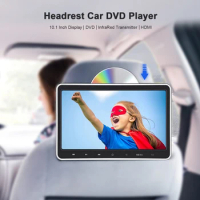 Portable 10.1" Headrest Monitor DVD Player For Car Digital LCD Screen Headrest DVD Player With Digital Touch Button/HDMI/USB/SD