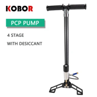 300bar 30mpa 4500psi Hand Operated 4 Stage PCP Pump For Air Mini High Pressure Compressor For Car Bicycle pcp