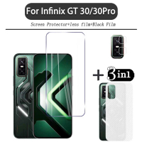 3in1 สำหรับ Infinix GT 30 Pro ฟิล์มกระจกนิรภัย สำหรับ Infinix GT 30 ฟิล์มป้องกันหน้าจอ + ฟิล์มเลนส์ 