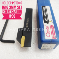 Holder Bubut Potong 1616 3mm Set Insert Carbide 1pcs