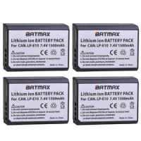 Batmax 4Pc LP-E10 LP E10 LPE10 Camera Battery for Canon EOS Rebel T3 T5 T6 Kiss X50 Kiss X70 EOS 1100D EOS 1200D EOS 1300D