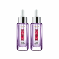 【LOREAL Paris 巴黎萊雅】玻尿酸瞬效保濕水光精華30ml 2入組(#超級玻尿酸精華)