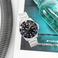 CASIO / MDV-107D-1A2V / 卡西歐 潛水錶 槍魚系列 水鬼 防水200米 日期 不鏽鋼手錶-黑藍色/44mm